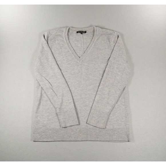 rag & bone Other - Rag & Bone Jean Mens Gray 100% Merino Wool V-Neck Sweater Size L